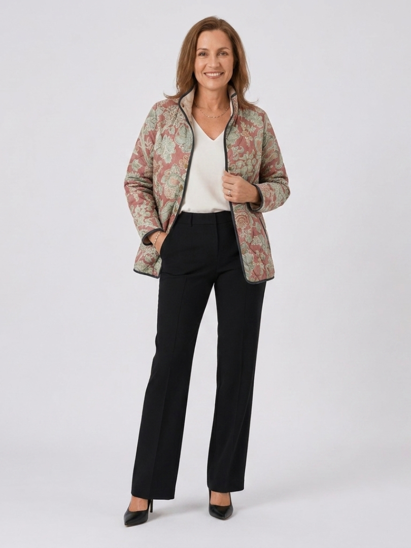 MARIACORTES | Veste Matelassée Damas Terracotta Pauline