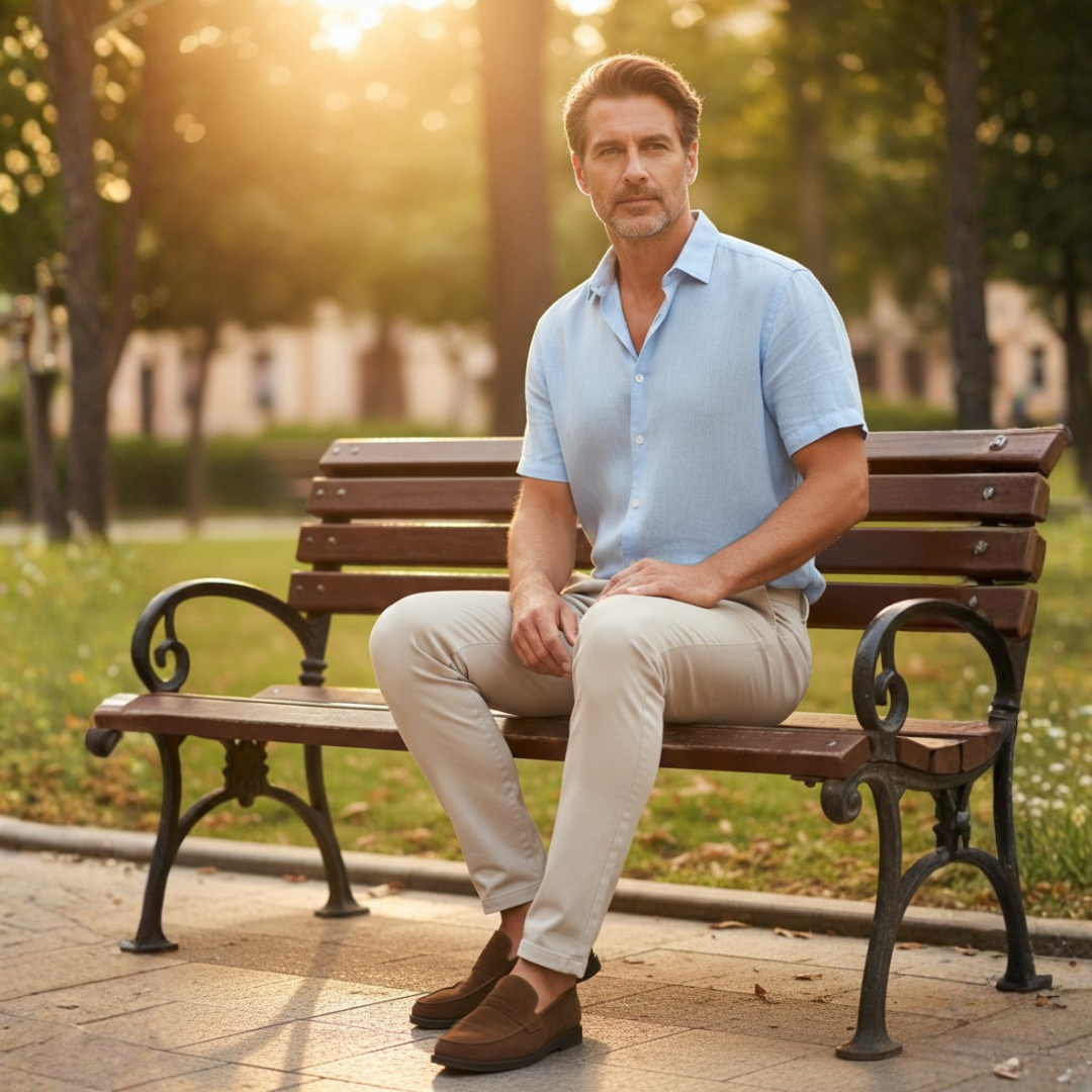 Unax | Pánské chino kalhoty skinny fit s úzkými kotníky, bočními kapsami a poutky na pásek