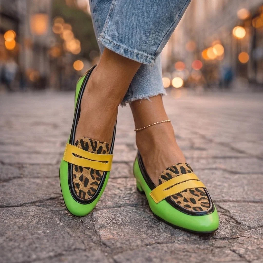 Rosalia Mokasíny s leopardím vzorem