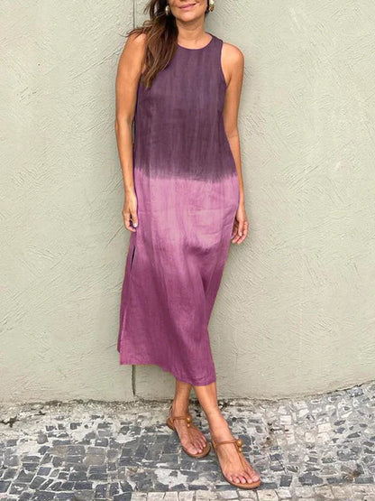María | Splývavé maxi šaty s elegantním přechodem barev