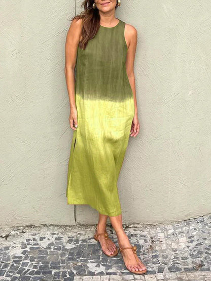 María | Splývavé maxi šaty s elegantním přechodem barev
