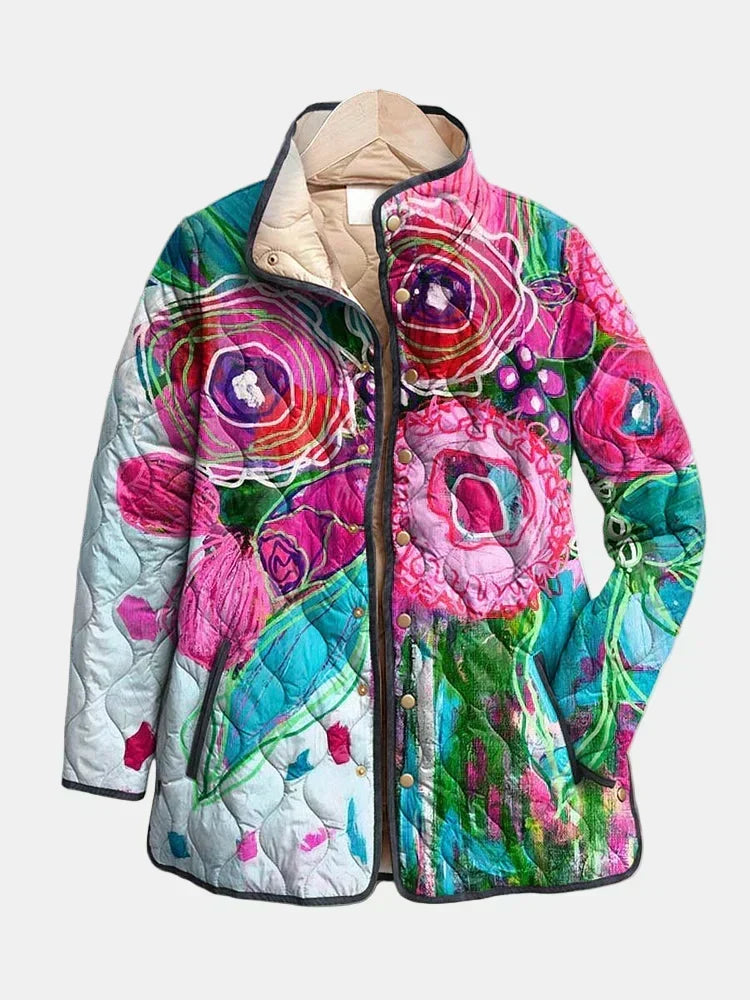 MARIACORTES| Veste Matelassée Aquarelle Florale Lucie