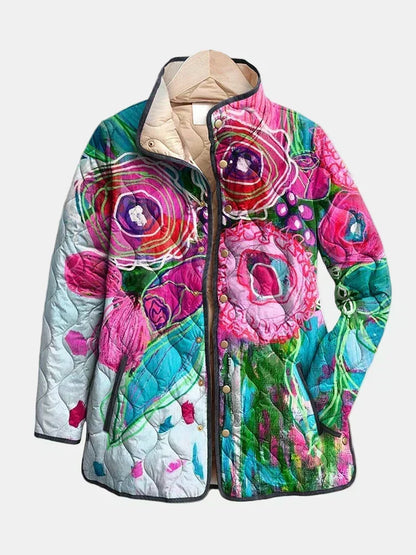 MARIACORTES| Veste Matelassée Aquarelle Florale Lucie