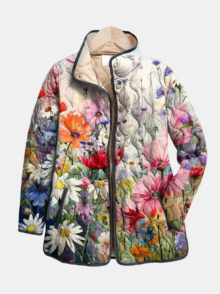 MARIACORTES| Prošívaná vesta Fleurs des Champs Manon