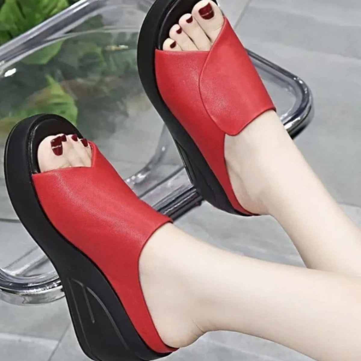 Eliza – Orthopedic Slip-on Wedge Sandals