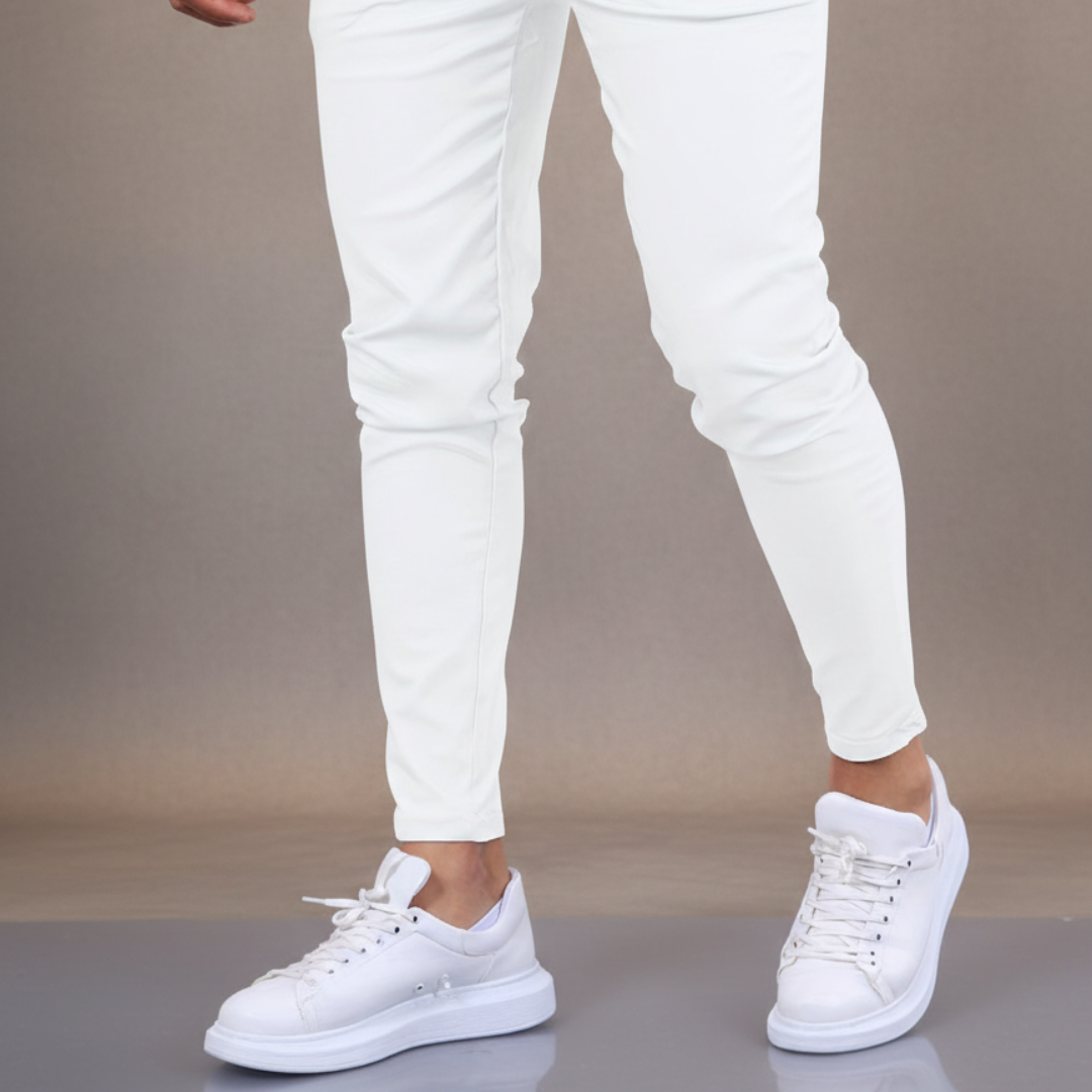 Unax | Pánské chino kalhoty skinny fit s úzkými kotníky, bočními kapsami a poutky na pásek