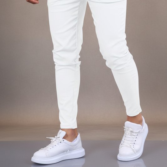Unax | Pánské chino kalhoty skinny fit s úzkými kotníky, bočními kapsami a poutky na pásek