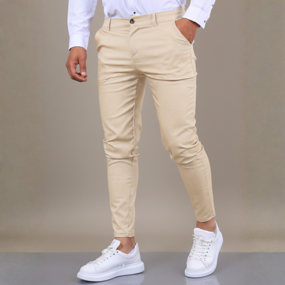 Unax | Pánské chino kalhoty skinny fit s úzkými kotníky, bočními kapsami a poutky na pásek
