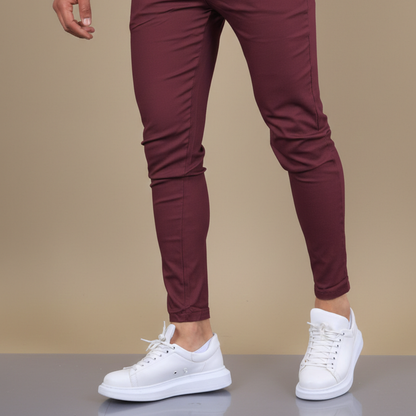 Unax | Pánské chino kalhoty skinny fit s úzkými kotníky, bočními kapsami a poutky na pásek