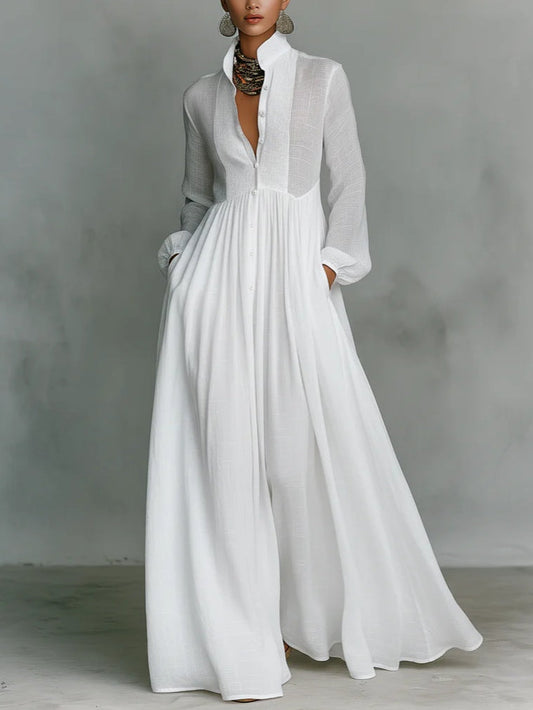 Léonie™ | Minimalistické maxi šaty s rolákem