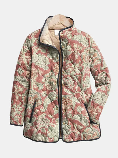 MARIACORTES | Veste Matelassée Damas Terracotta Pauline