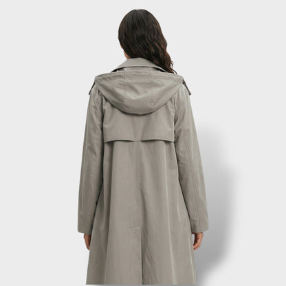 Gabardina Trench Impermeable Beige Mujer