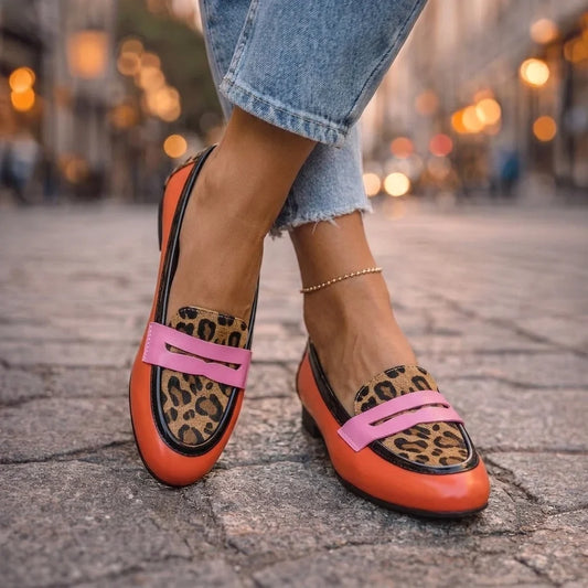 Rosalia Mokasíny s leopardím vzorem