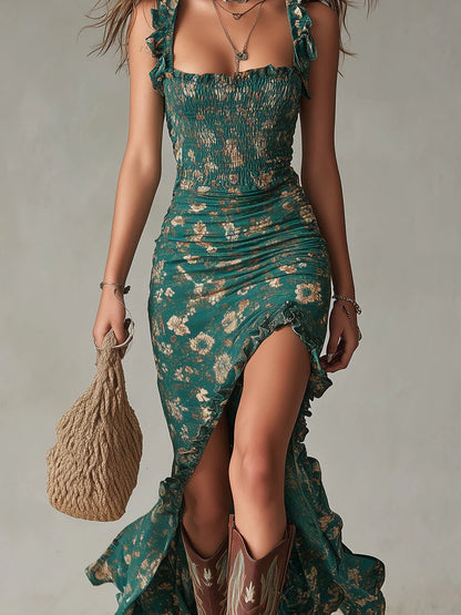 Zara | Retro boho šaty maxi