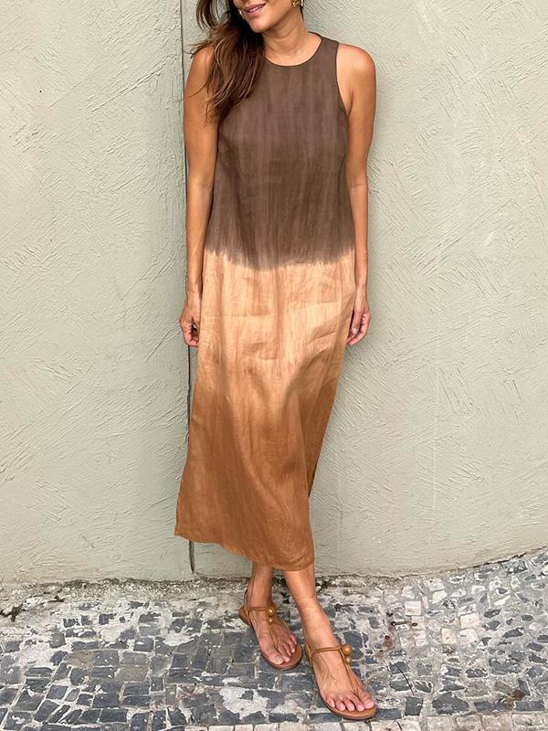 María | Splývavé maxi šaty s elegantním přechodem barev