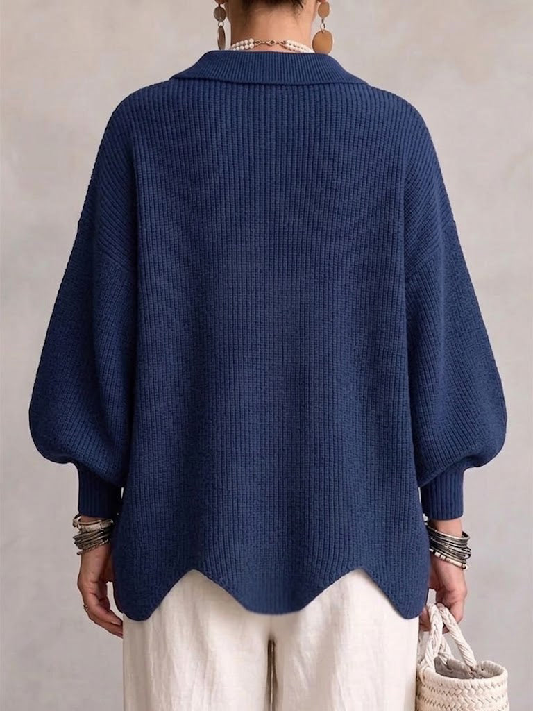 Victoire | Oversize kardigan s velkými zlatými knoflíky