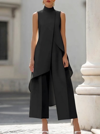 Pilar | Elegantní dámský komplet s asymetrickým rolákem