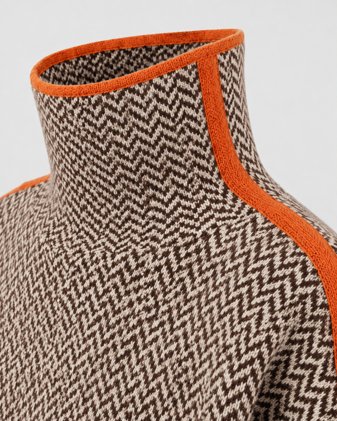Jersey de mujer de espiga con cuello alto